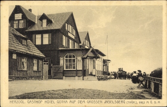 Postcard Brotterode in Thuringia, Hotel Gotha, Großer Inselsberg