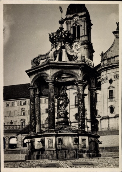 Photo Einsiedeln Canton Schwyz Switzerland, Monastery, Marienbrunnen