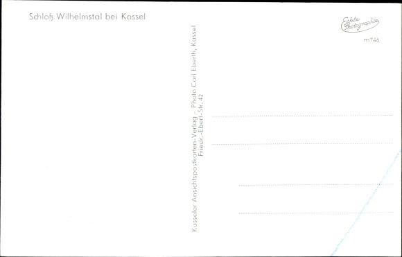 Postcard Calden in Hesse, Wilhelmsthal Castle
