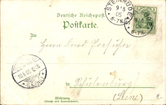 Chromo-Litho Steinhude Wunstorf in Lower Saxony, beach hotel on Lake Steinhude