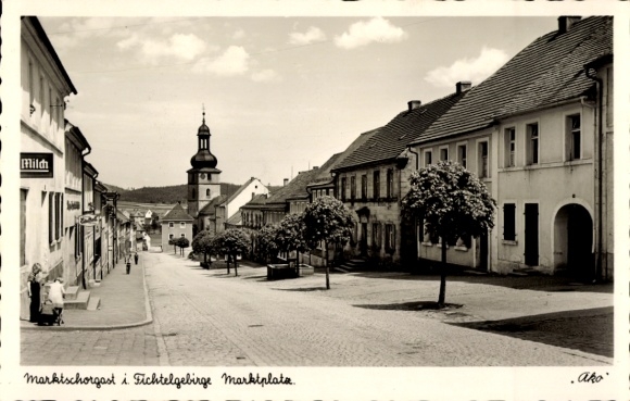 Ak Marktschorgast in het Fichtelgebirge, marktplein