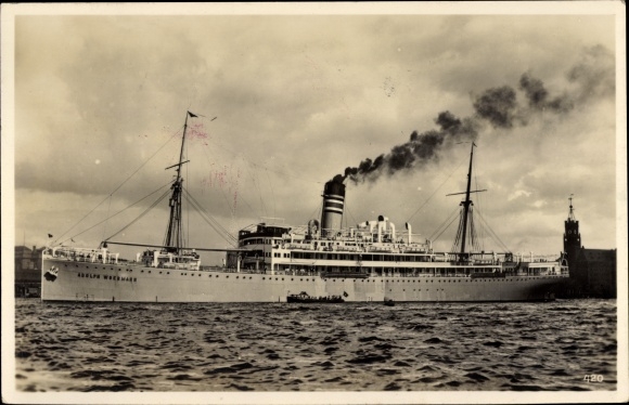 Postcard Steamer Adolph Woermann, Woermann Line, DOAL