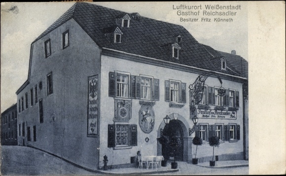 Postcard Weißenstadt in the Fichtelgebirge, Gasthof Reichsadler