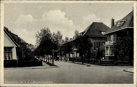 Ak Winschoten Groningen Nederland, Moddermanstraat