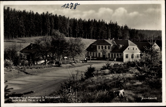 Postcard Stutzerbach Ilmenau Thuringian Forest, Waldgasthaus Auerhahn