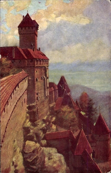 Artist Postcard Hoffmann, H., Orschwiller Orschweiler Alsace Bas Rhin, Hohkönigsburg, Haut Koenigsbourg