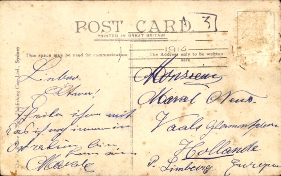 Postcard Sydney Australia, Railway Square