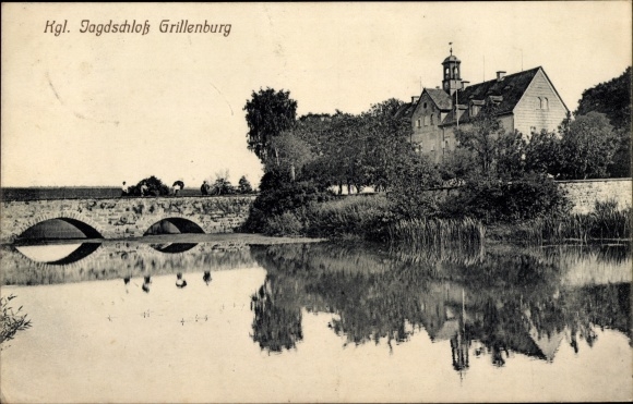 Postcard Grillenburg Tharandt Saxony, Royal Hunting Lodge Grillenburg