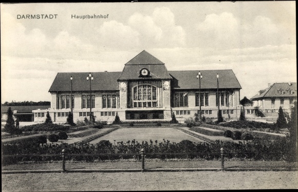 Ak Darmstadt in Hessen, Hauptbanhof, Front