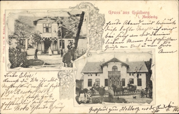 Postcard Goldberg in Mecklenburg, guesthouse
