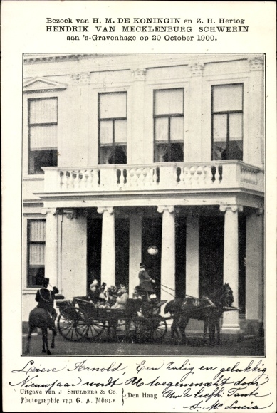Ak's Gravenhage Den Haag Zuid-Holland, królowa Holandii Wilhelmina, książę Heinrich, 1900