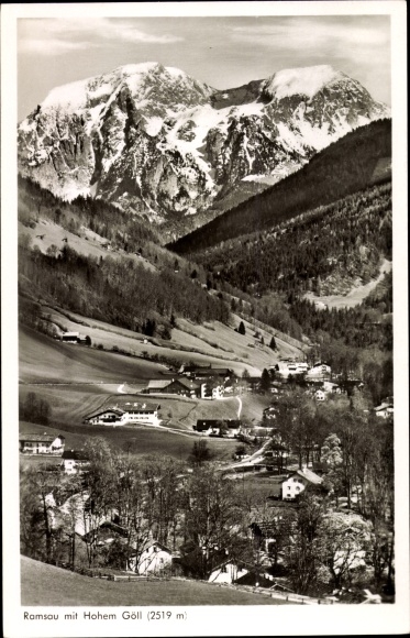 Postcard Ramsau Reichertsheim Oberbayern, Panorama with Hoher Gröll, 2519 m