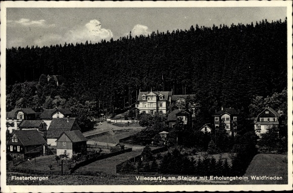 Postcard Finsterbergen Friedrichroda in the Thuringian Forest, villas, rest home Waldfrieden