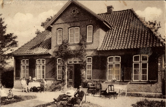 Ak Oostzeebad Travemünde Lübeck, Privépension A. Dennecke, Greversdorferweg 93