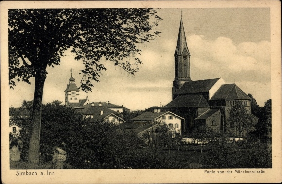 PC Simbach am Inn Lower Bavaria, partial view from Münchnerstrasse