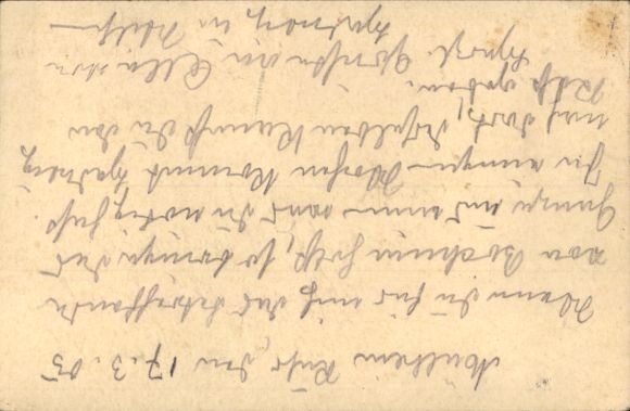 Stempel pocztowy kolei M.Gladbach - Dortmund, pociąg 285, 17 marca 1905, na pocztówce stacjonarnej