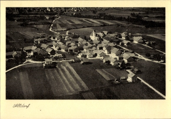 Ak Altdorf Biessenhofen im Ostallgäu, Fliegeraufnahme
