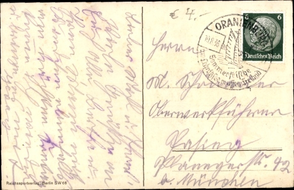 Postcard Olympia Berlin 1936, flags of the participating countries