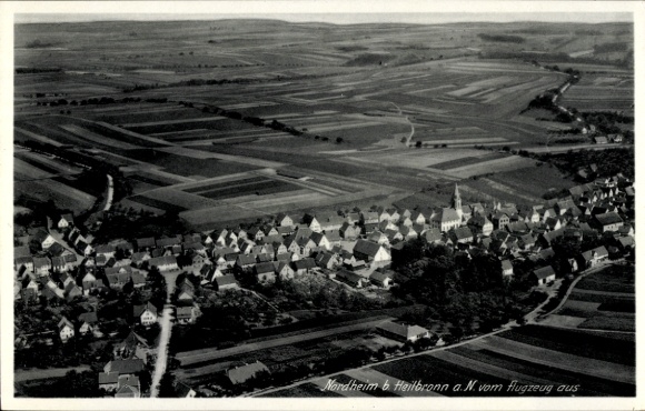 Postcard Nordheim am Neckar, aerial photograph