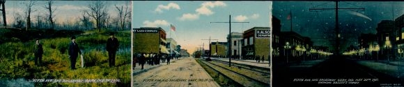 Folding PC Gary Indiana USA, Fifth Avenue, Broadway, Halley's Comet