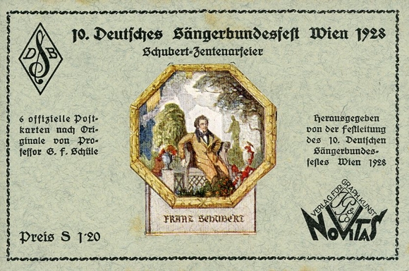 6 PCs in envelope, 10th German Singers' Festival Vienna 1928