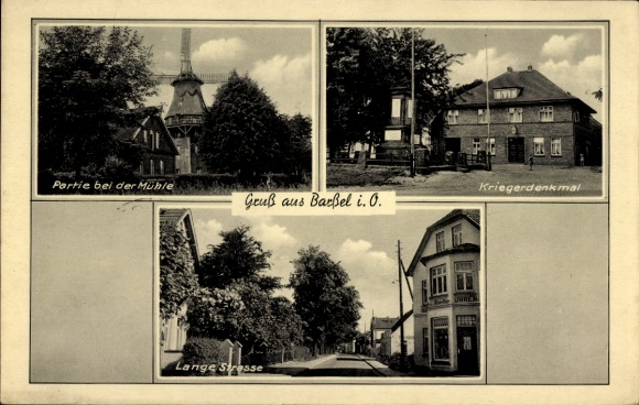 PC Barßel in Oldenburg, mill, war memorial, Lange Straße, watch shop