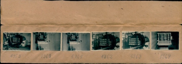 Fotos Kontaktabzug Potsdam, Konservenfabrik Carl Schäfer, 6 Fotos ca. 4x2 cm, Negative innenliegend