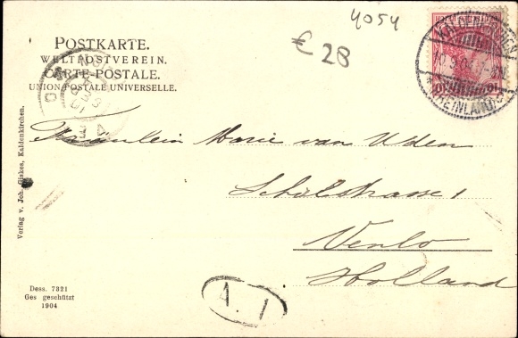 Postcard Kaldenkirchen Nettetal on the Lower Rhine, Breyellerstrasse