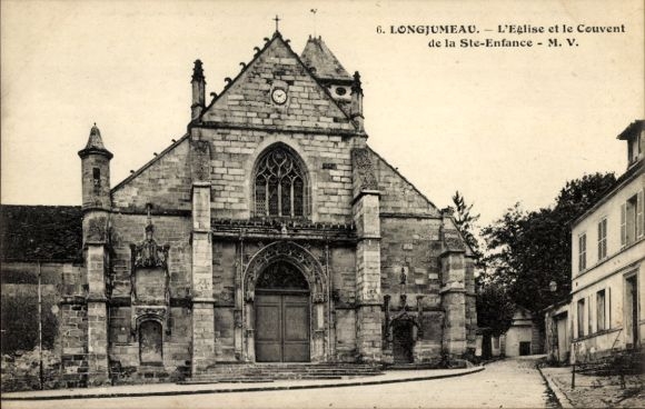 Postcard Longjumeau Essonne, Church, Convent of the Holy Enlightenment