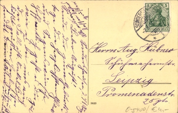 Postcard Sondershausen in the Kyffhäuserkreis Thuringia, city view, Frauenberg, architecture, rural