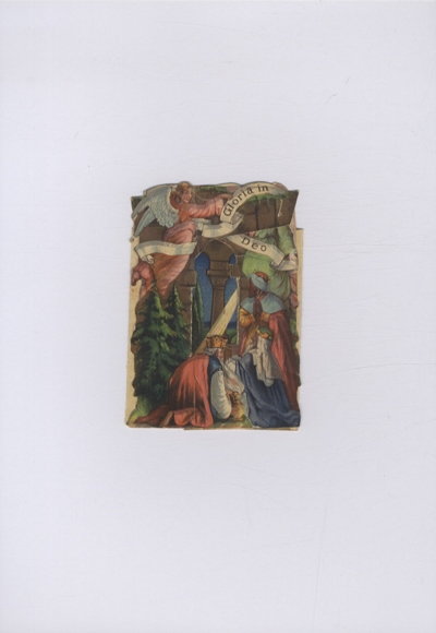 wafer backdrop 3 shepherds in the stable of Bethlehem, approx. 11.5 x 8 cm