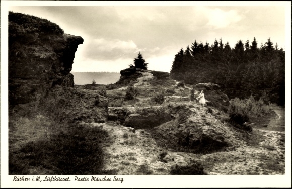 Postcard Rüthen in Westphalia, lot at Möncher Berg