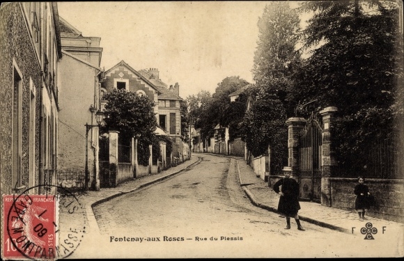 Postcard Fontenay at Roses Hauts de Seine, Rue du Plessis