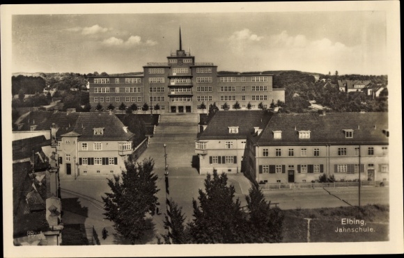 Postcard Elbląg Elbing West Prussia, Jahnschule
