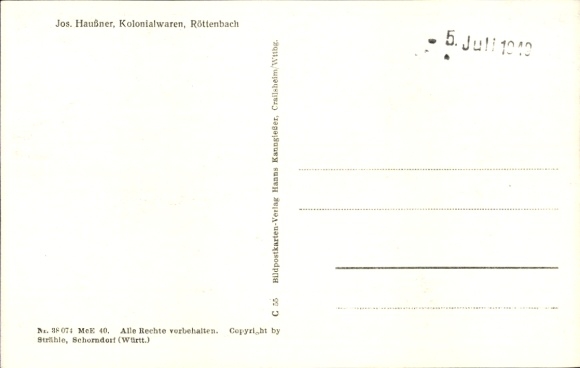 Postcard Röttenbach near Georgensgmünd in Middle Franconia, aerial photograph