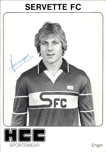 Autogrammkarte Fußballer Engel, Servette FC, Autogramm