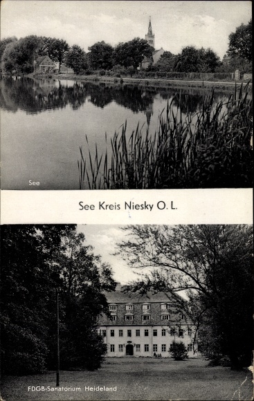 Postcard See Niesky in Upper Lusatia, FDGB Sanatorium Heideland