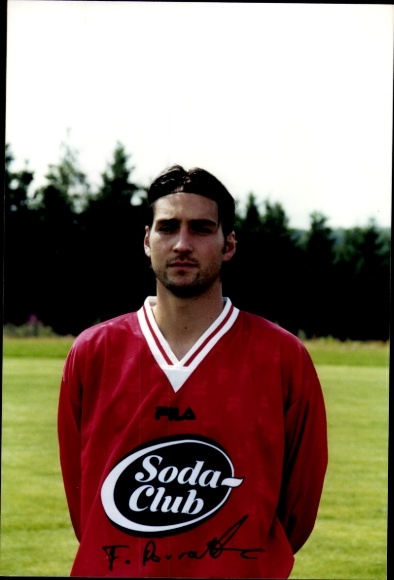 Autograph card footballer Frank Parotta, SV Wehen Wiesbaden, autograph