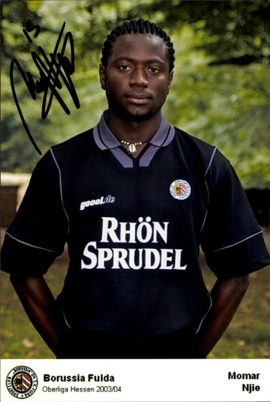 Autogrammkarte Fußballer Momar Njie, SC Borussia Fulda, Autogramm
