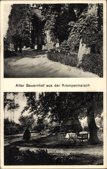 Ak Süderau in Schleswig Holstein, Alter Bauernhof aus der Krempermarsch