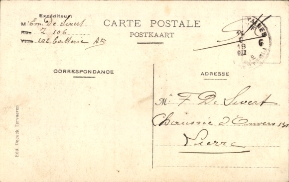 CPA Tervuren Tervueren Brabant Flamand Flandre, Caserne d'artillerie