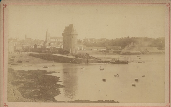 Kabinettphoto Dinard Ille et Vilaine, Cale de St. Servan, Tour de Polidor, 1893