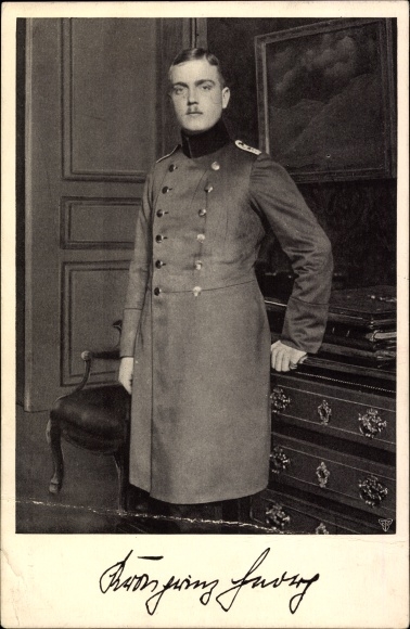 Ak Kronprinz Georg von Sachsen, Portrait, Roter Kreuz Tag 1914