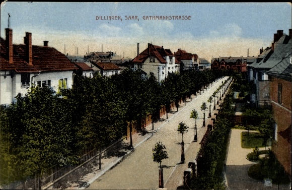 Postcard Dillingen in Saarland, Gathmannstrasse