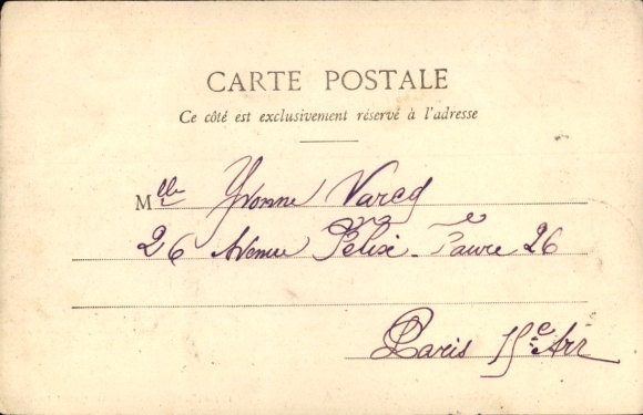 Postcard Abatage d'un arbre, L'Entaille