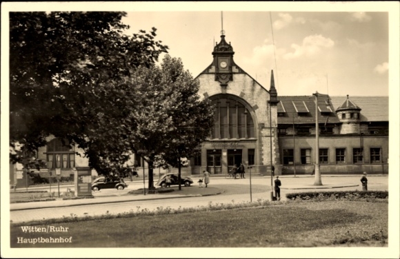 Ak Witten an der Ruhr, Hauptbahnhof,Witten/Ruhr, architektonisches Bauwerk,  Aufnahme