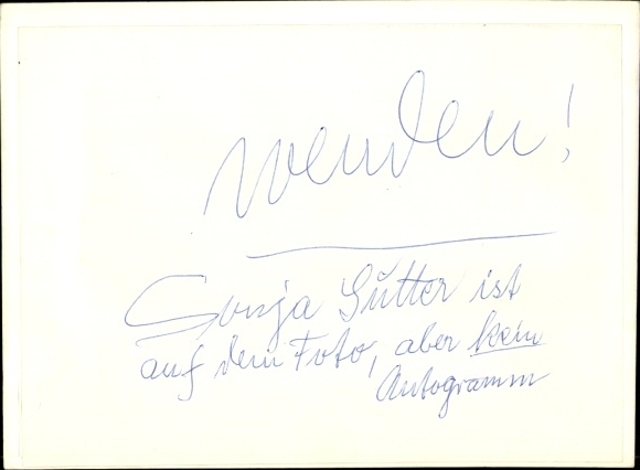 Postcard actress Sonja Sutter, portrait, easel