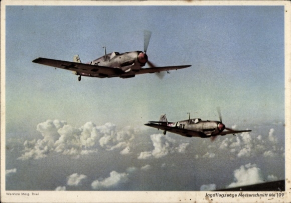 Ak Deutsche Luftwaffe, Messerschmitt Me 109 Jagdflugzeuge, Bf 109 E, Werkfoto