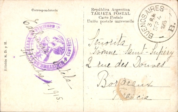 Postcard Buenos Aires Argentina, Estacion Constitucion Ferro Carril de Sud