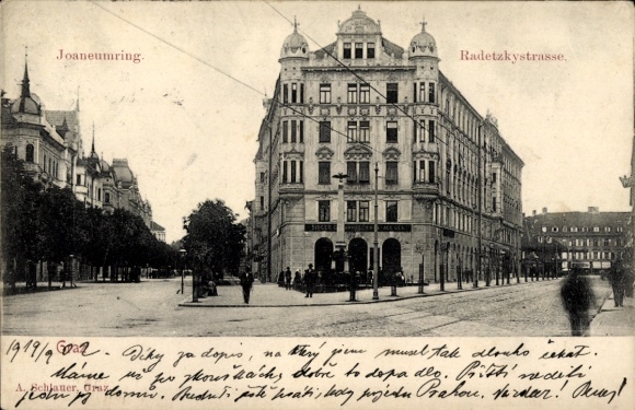 Ak Graz Steiermark, Joaneumring, Radetzkystraße